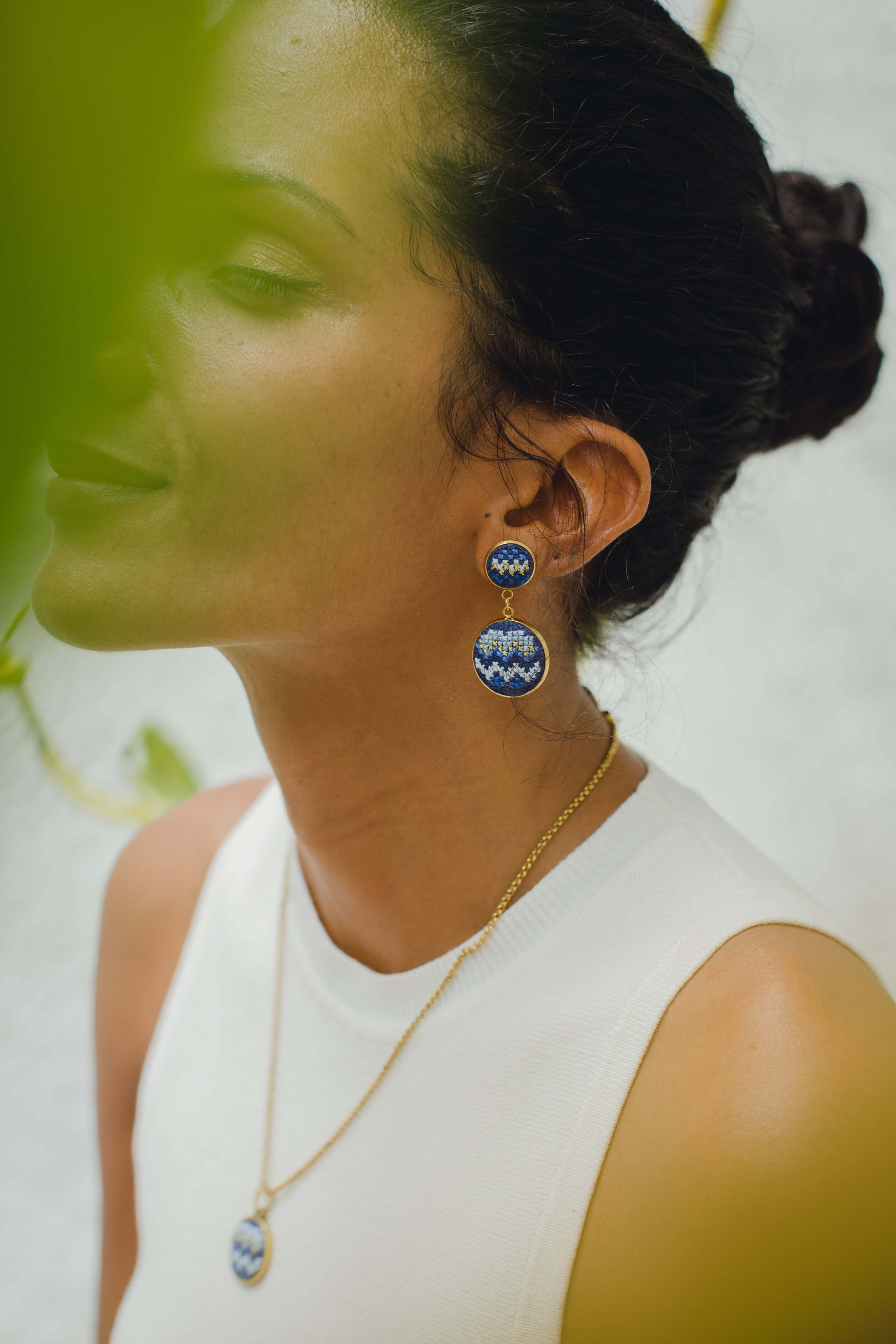 Angelfish Earrings - Nuusum Blue - Image 3