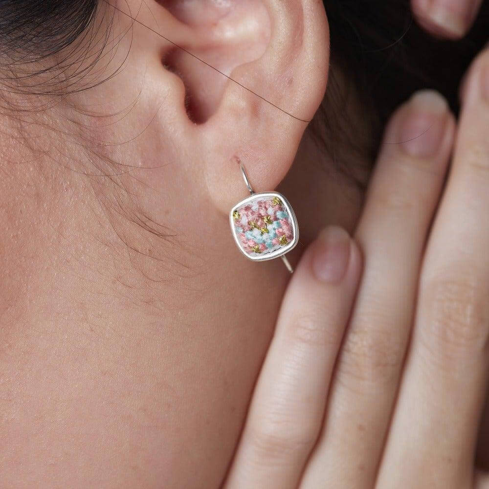 California Dreaming Square Dainty Earrings (PRE-ORDER) - Image 5