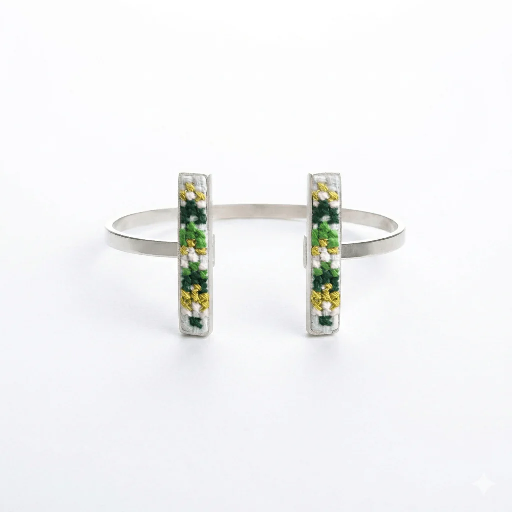 Daun Nuusum Silver-Plated Cuff Bangle (PRE-ORDER)