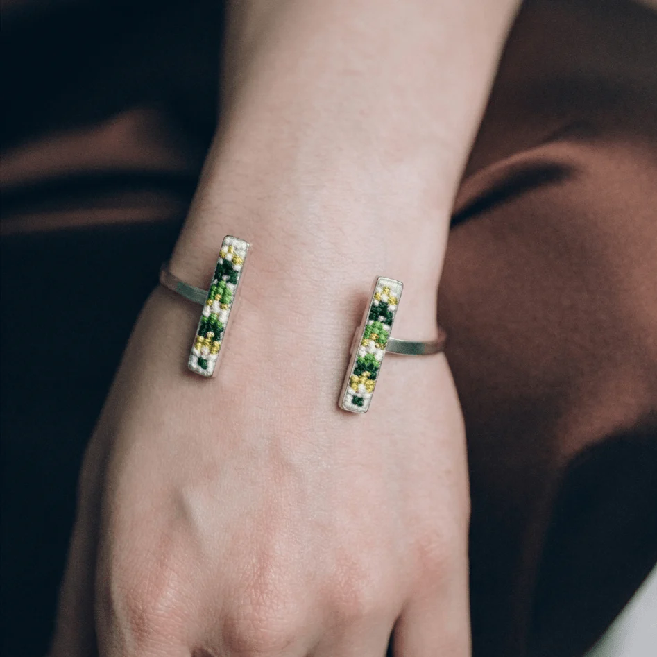 Daun Nuusum Silver-Plated Cuff Bangle (PRE-ORDER) - Image 2
