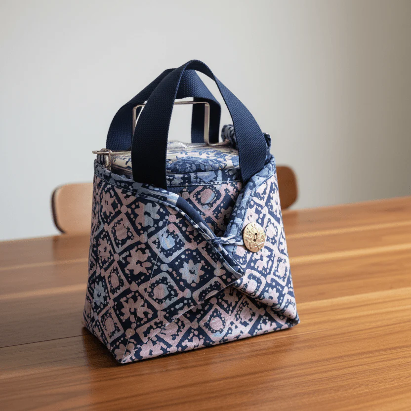 Decoupage 3-tier Tiffin with Batik Carrier - Image 4