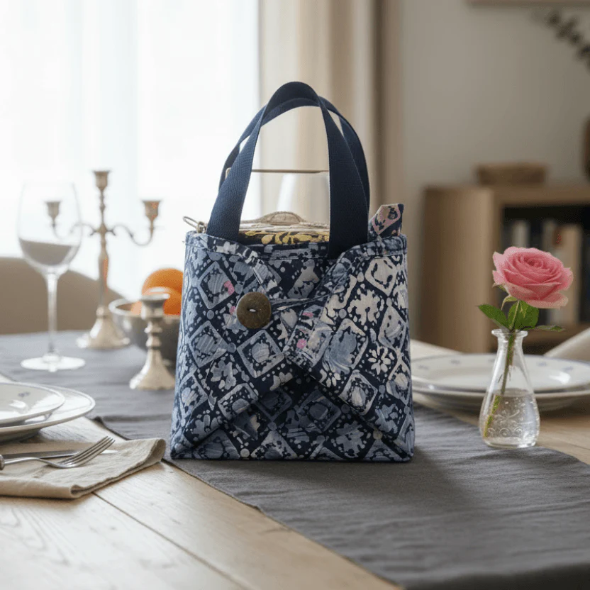 Decoupage 3-tier Tiffin with Batik Carrier - Image 8