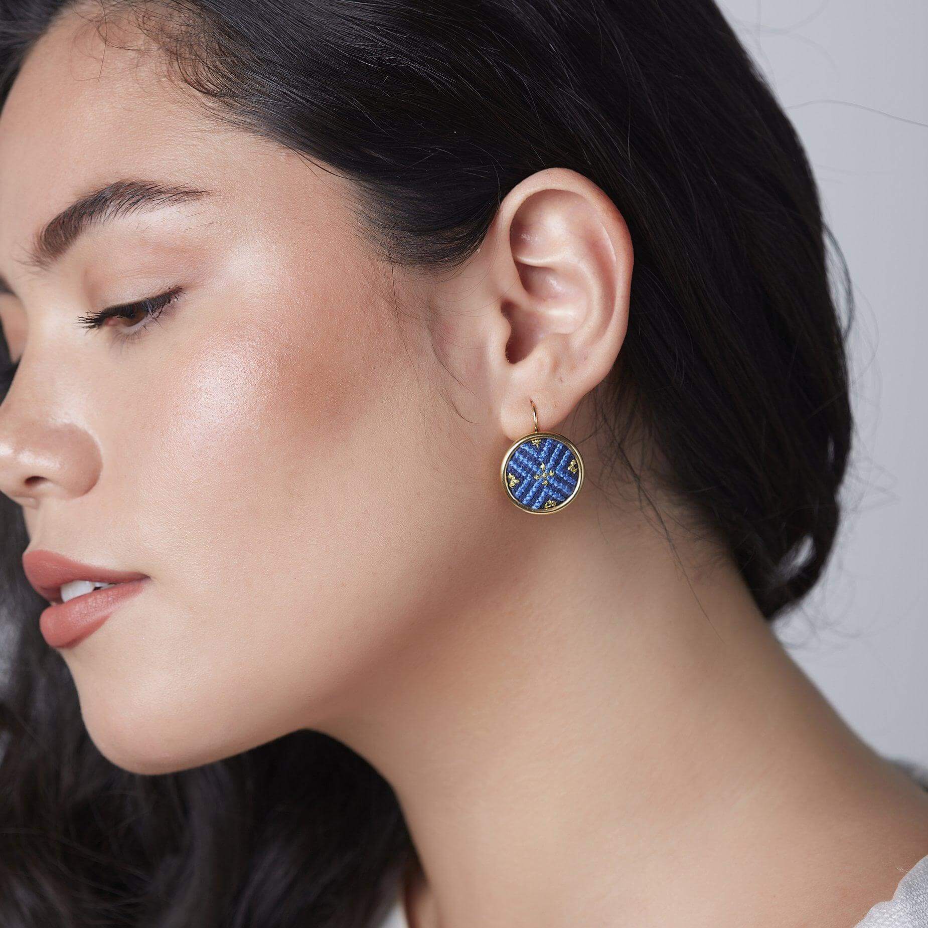 GLOW Arabesque Gold-Plated Statement Earrings - Image 3