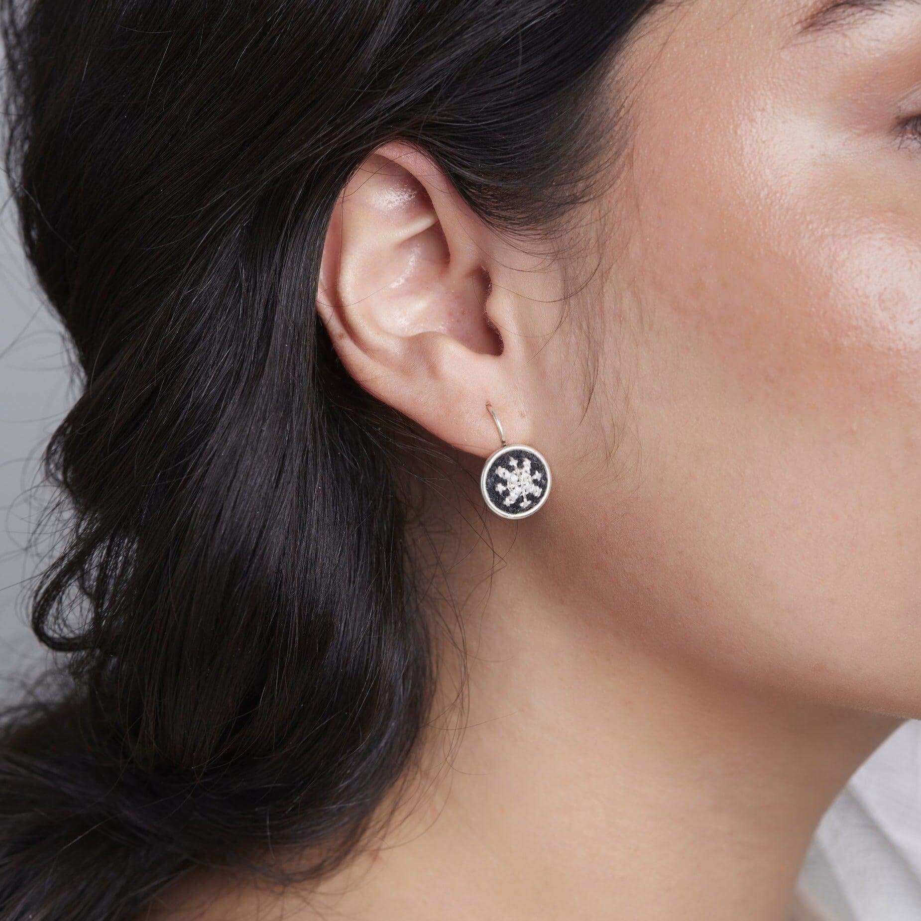 GLOW Arabesque Silver-Plated Dainty Earrings - Image 5