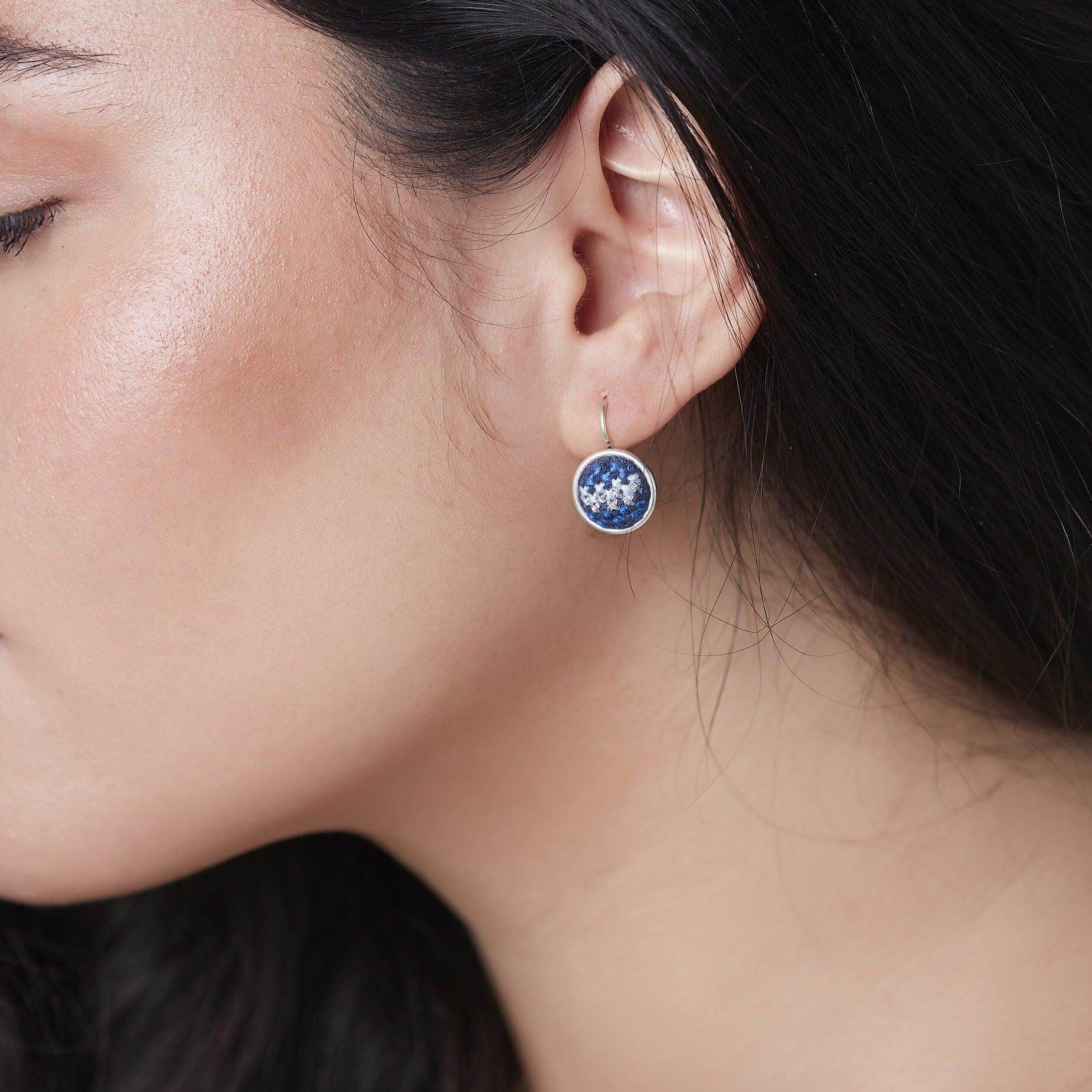 GLOW Nuusum Silver-Plated Dainty Earrings - Image 5