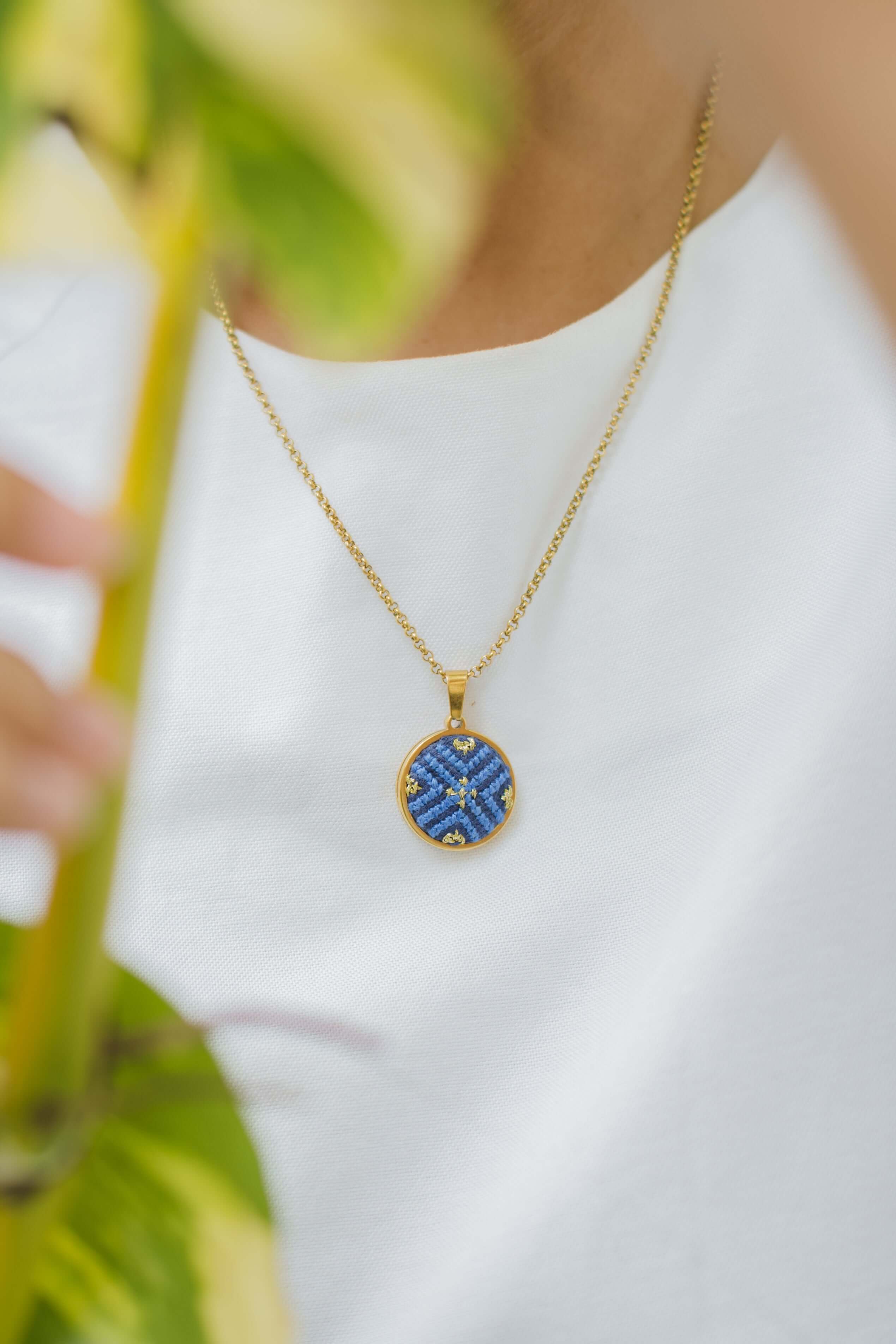 Moonshell Necklace - Arabesque Blue - Image 3