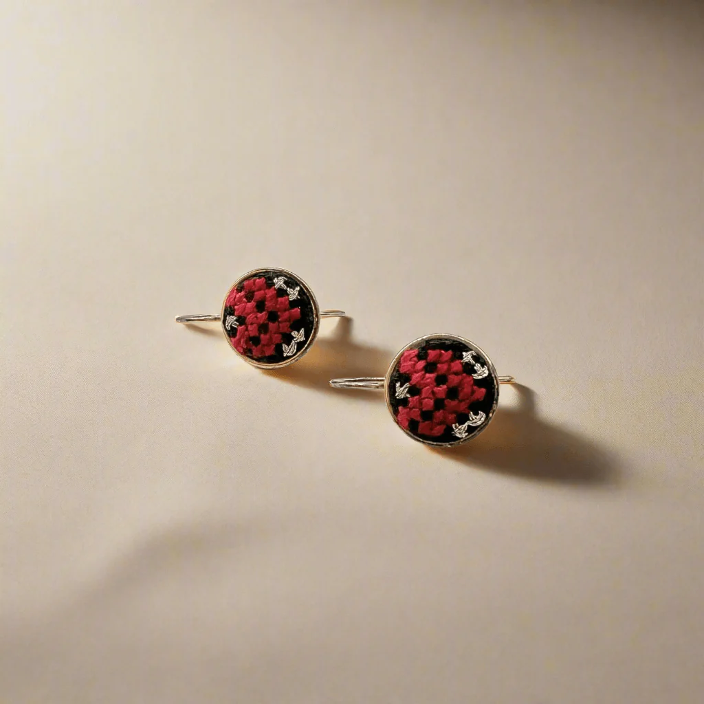 Nuusum Red Silver-Plated Dainty Valentine's Earrings - Image 2