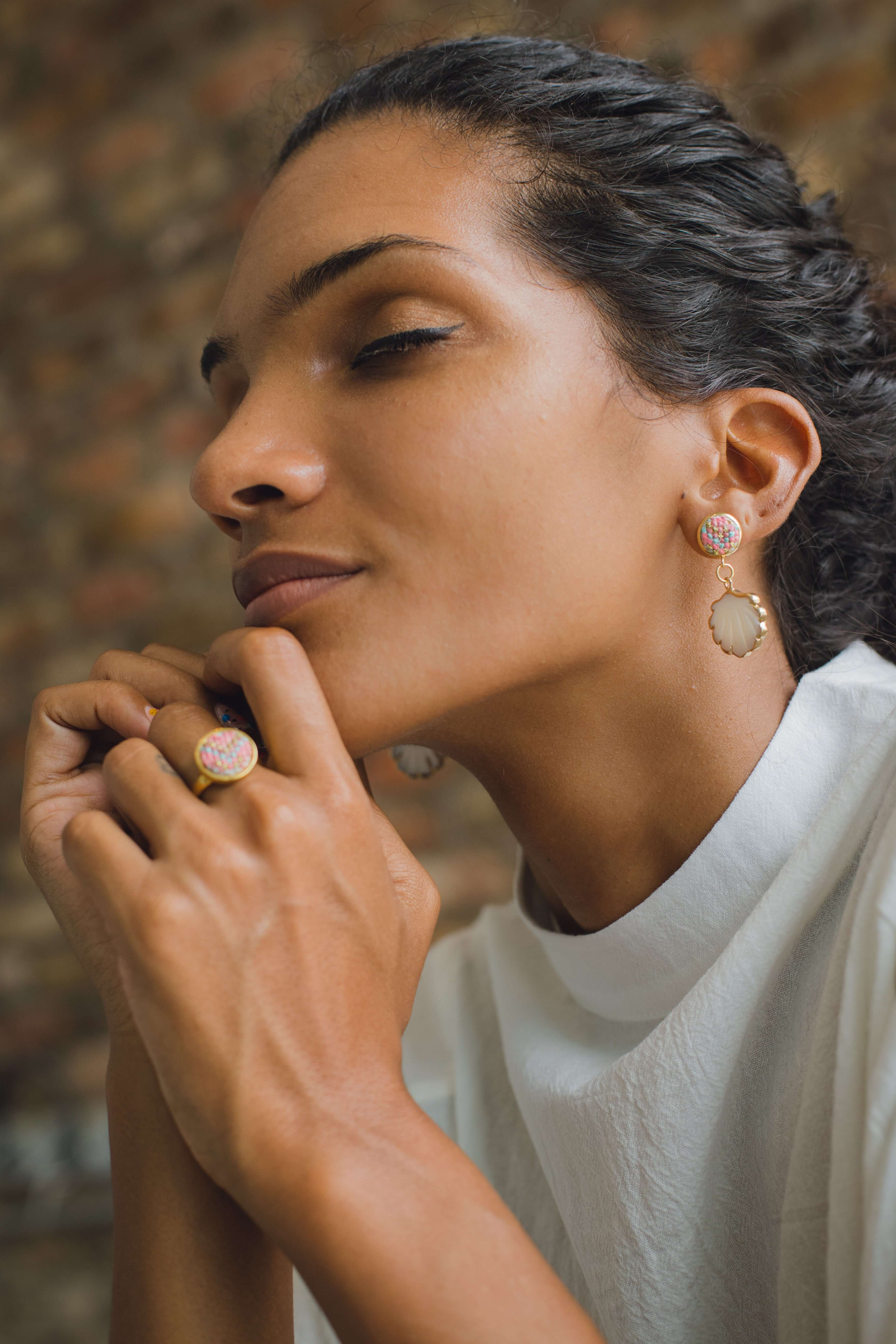 Seashell Earrings - California Dreaming - Image 3