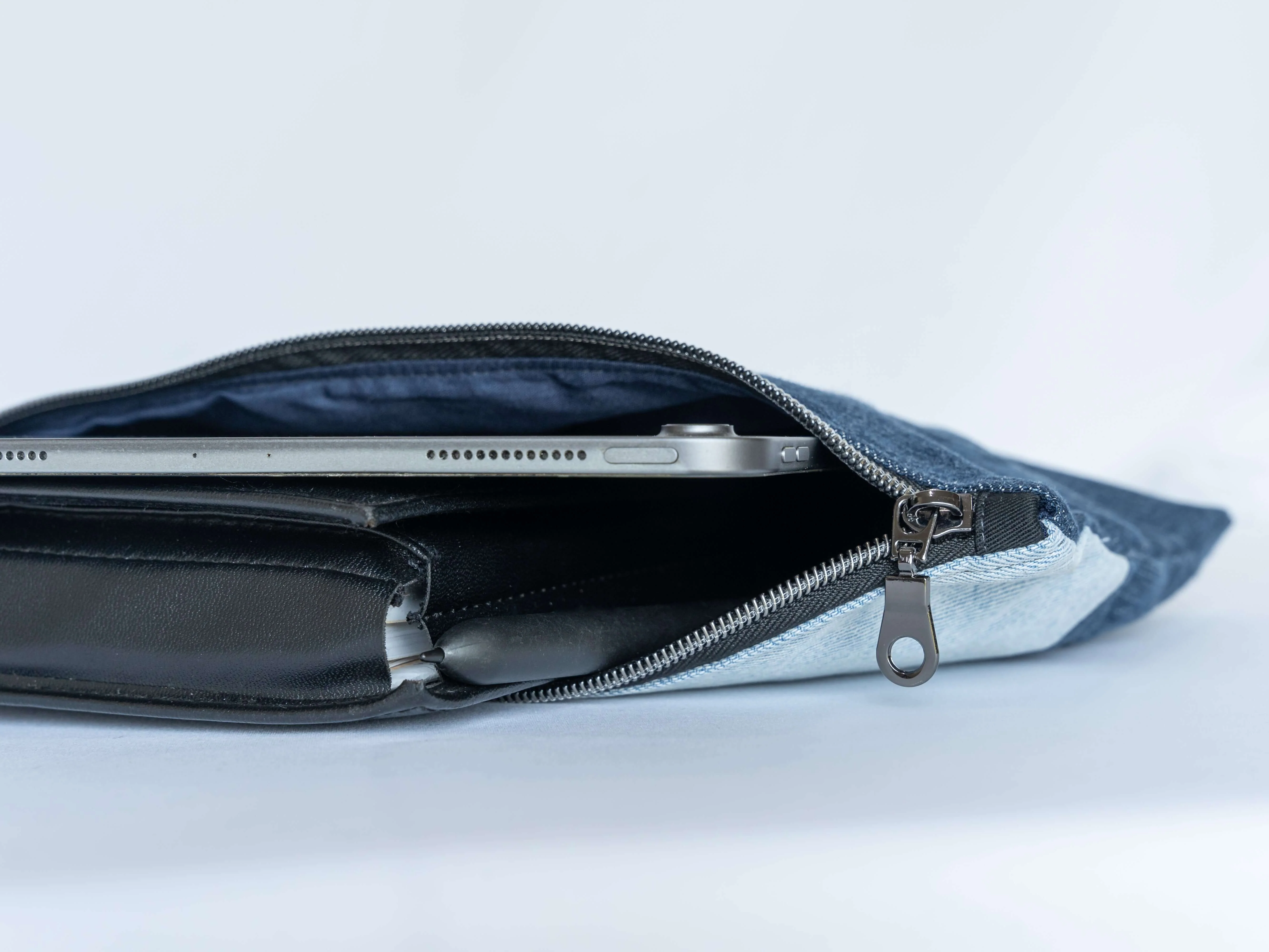 Kloth Circularity : Upcycled Denim Essential Pouch with Wrist Strap - Image 4