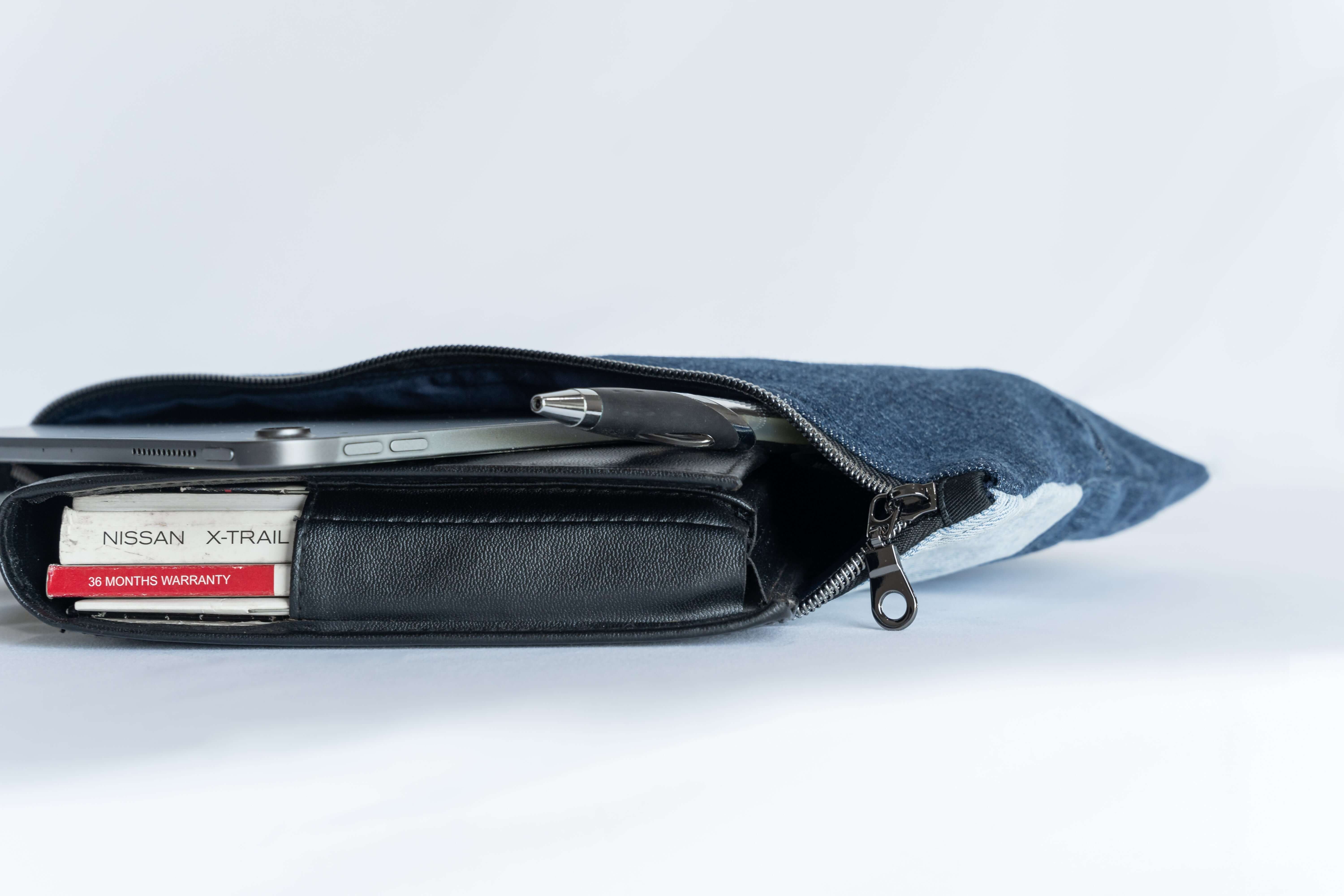 Kloth Circularity : Upcycled Denim Essential Pouch with Wrist Strap - Image 6