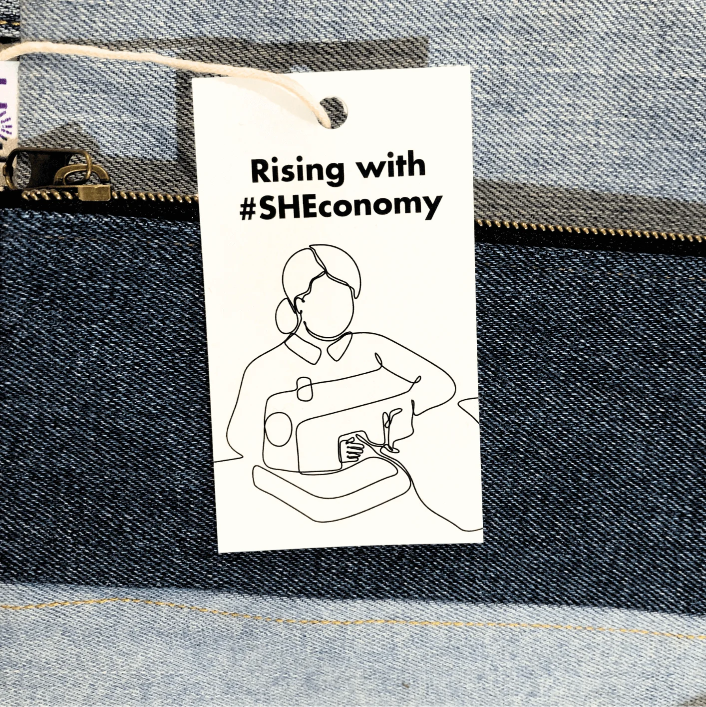 Kloth Circularity : Upcycled Denim Essential Pouch with Wrist Strap - Image 7