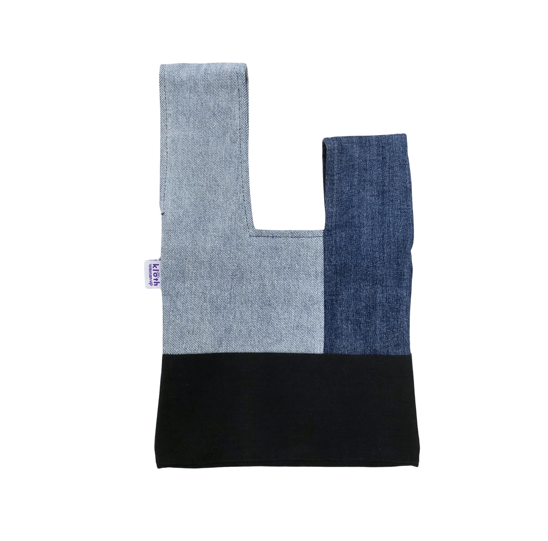 Kloth Circularity : Upcycled Denim Mini Knot Bag - Image 3