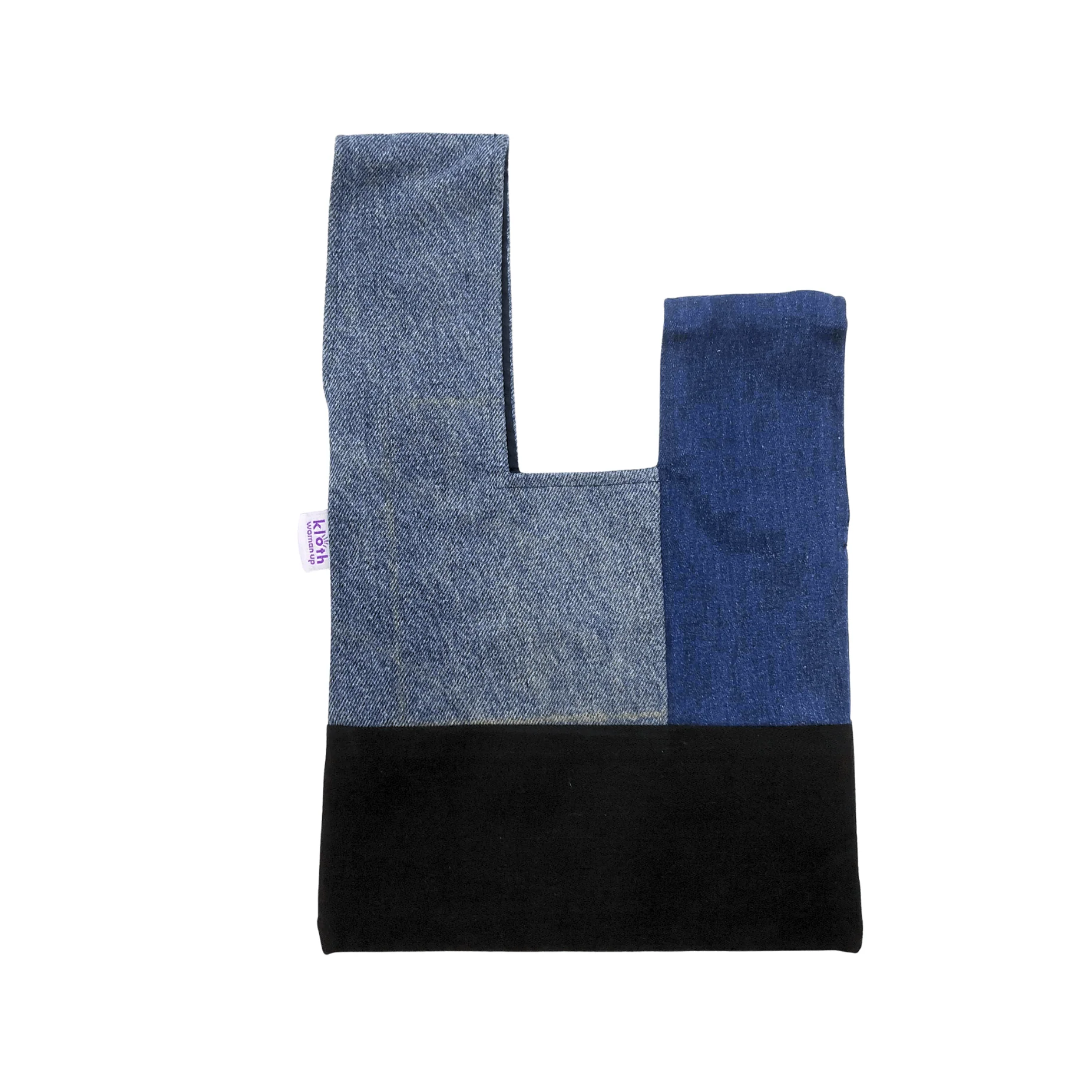 Kloth Circularity : Upcycled Denim Mini Knot Bag - Image 4